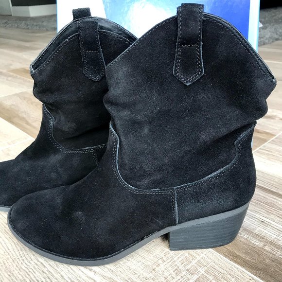 NWT White Mountain Black Leather Slammin Booties - Picture 4 of 7